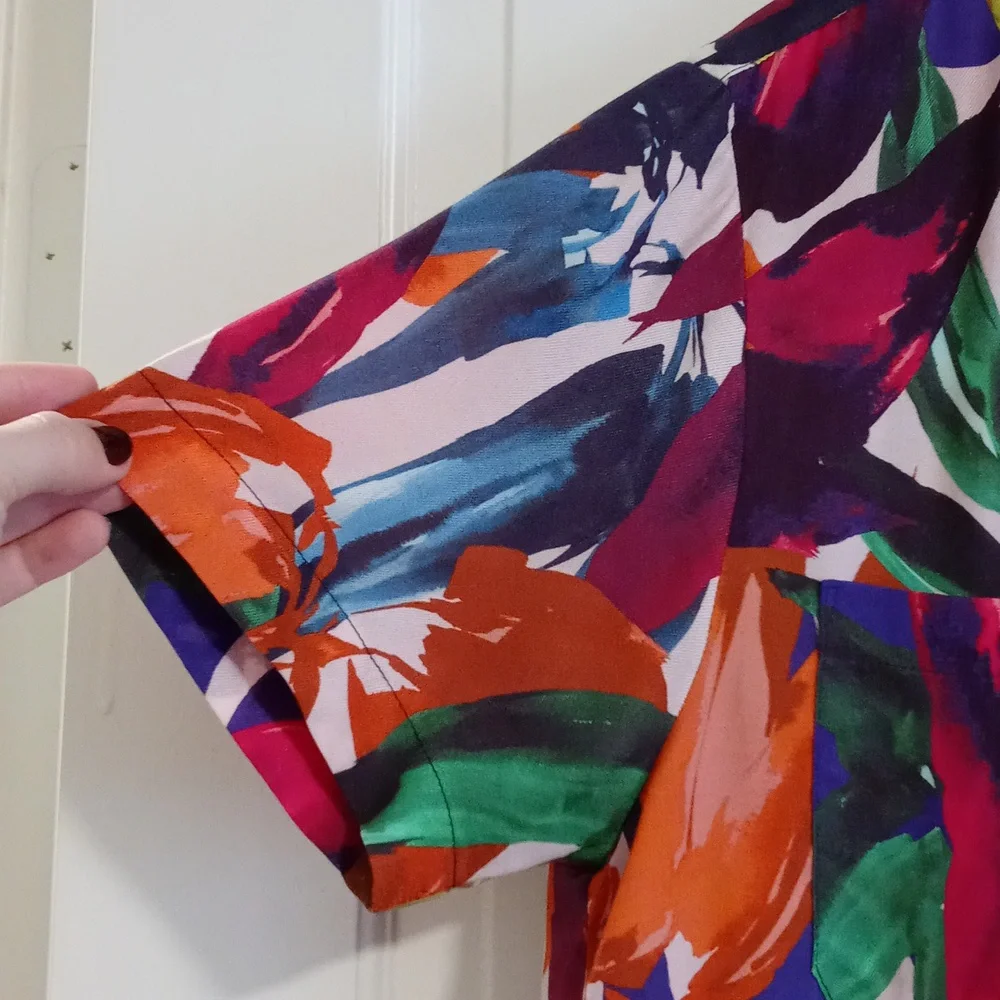 🦜Mr. Turk🦜 - Multicolor Abstract Print S/S Button Down Shirt - Picture 7 of 14